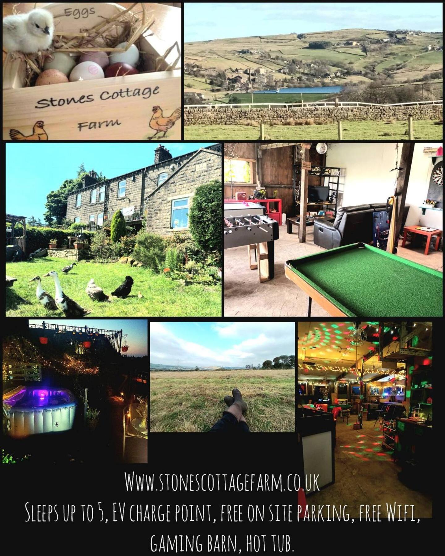 Stones Cottage Farm, Nr Haworth, Family Friendly, Work Friendly, Gaming Barn, Crafting, Free Wifi, Free Parking, Ev Point Oxenhope المظهر الخارجي الصورة